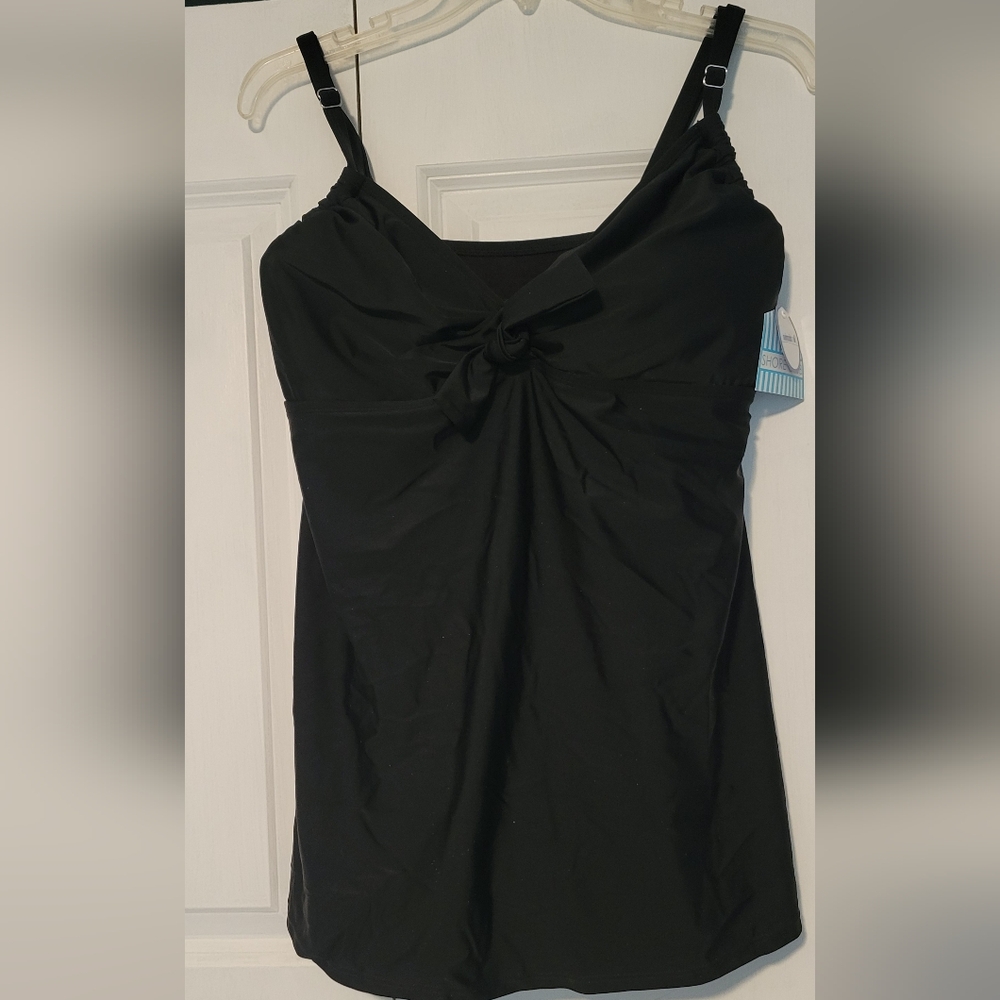 New Swimsuitsforall Shore Club Black Slimming SwimSuit Dress Underwire 18 Plus